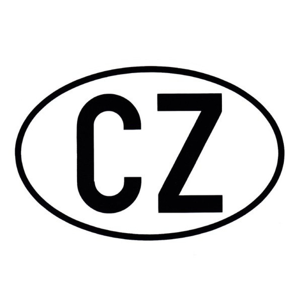 Samolepka CZ malá, velikost 11 x 7 cm