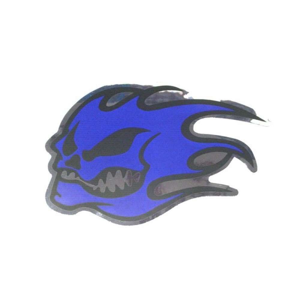 Samolepka lebka modrá