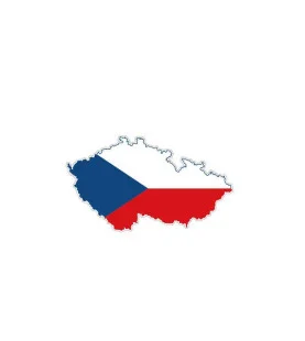 Samolepka vlajka Česká republika mapa 2 ks