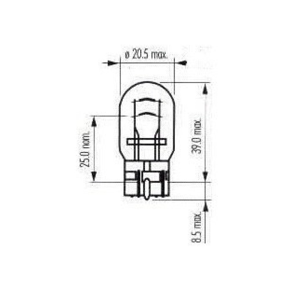 Žárovka 12V 21/5W W3x16q autožárovka