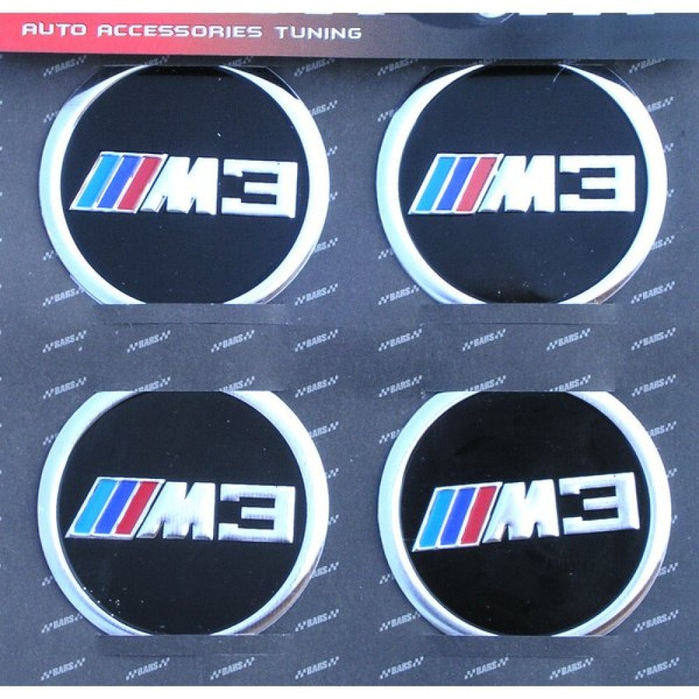 Samolepky na poklice, alu kola s logem BMW M3