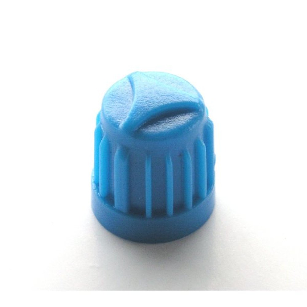 Čepička ventilku modrá plastová