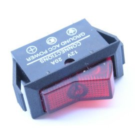 Spínač kolébkový červený s podsvícením