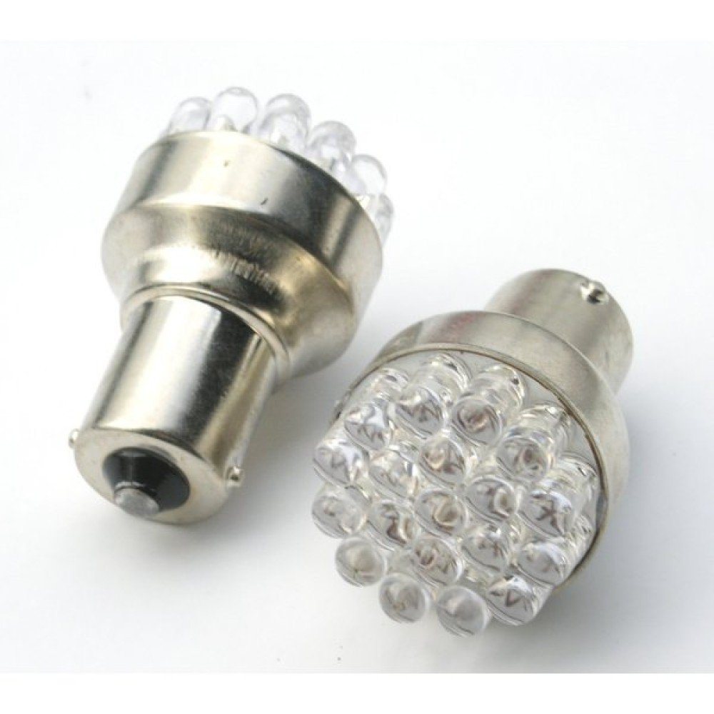 Žárovka 19LED 12V Ba15s červená 2 ks