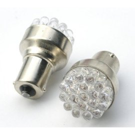 Žárovka 19LED 12V Ba15s červená 2 ks