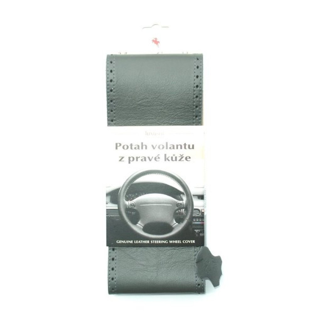 Kožený potah volantu Mária Cavallo tmavě šedý
