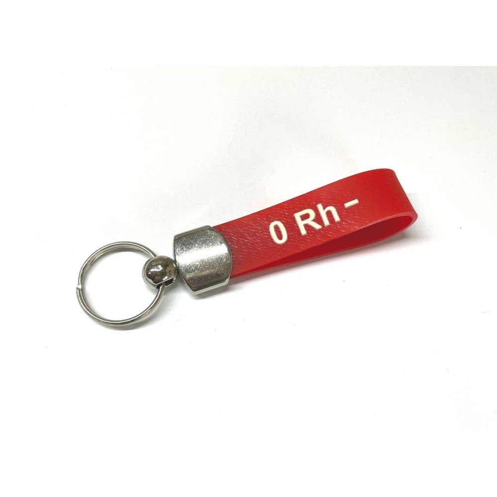 Přívěsek klíčenka krevní skupina 0 Rh-