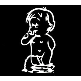 Samolepka tuning WC boy bílá