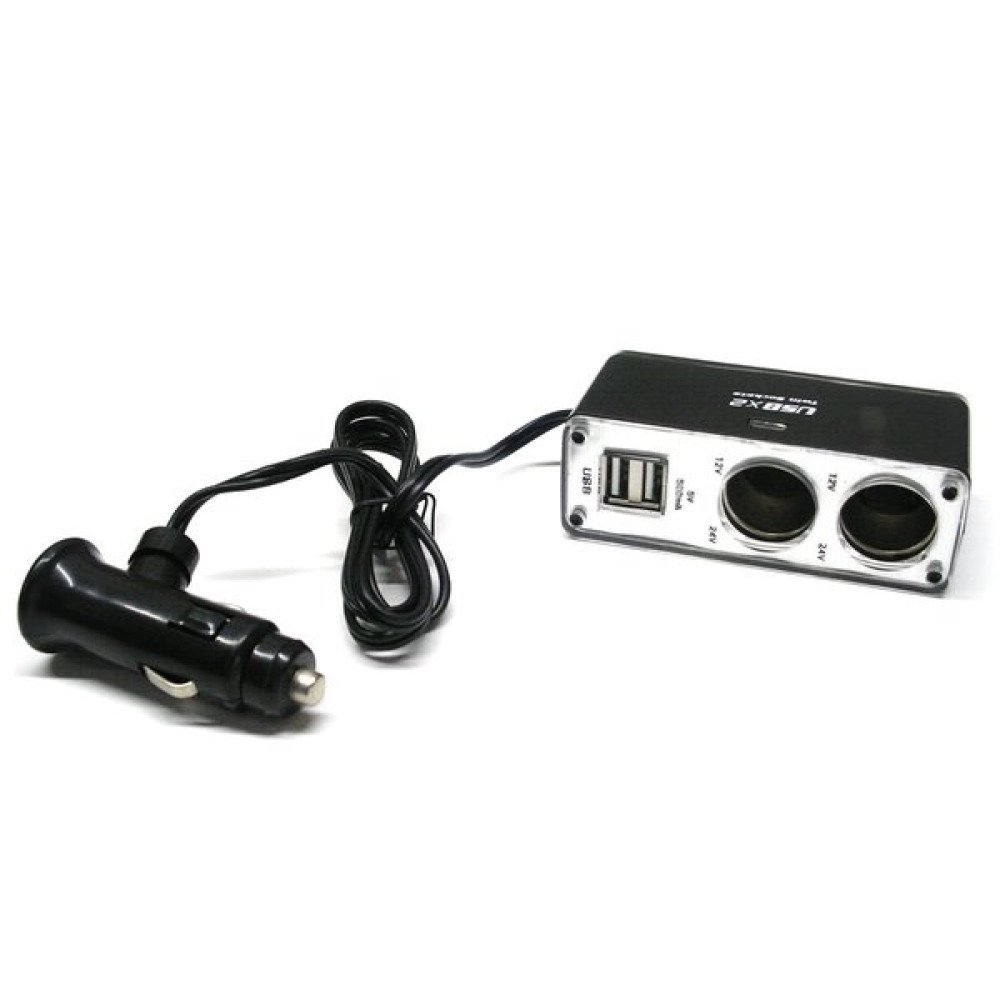 Rozdvojka do zásuvky autozapalovače + 2x USB 12V / 24V
