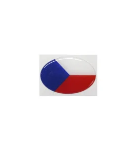 Vlajka Česká Republika samolepka oválná