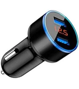 USB adaptér do zásuvky zapalovače 12-24V s voltmetrem