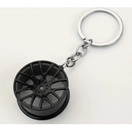 Přívěšek na klíče alu kolo, disk černý