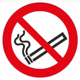 Samolepka zákaz kouření 2,5 cm