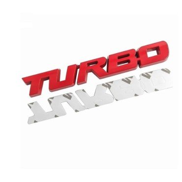 Znak Turbo nápis červený 13 x 1,8 cm