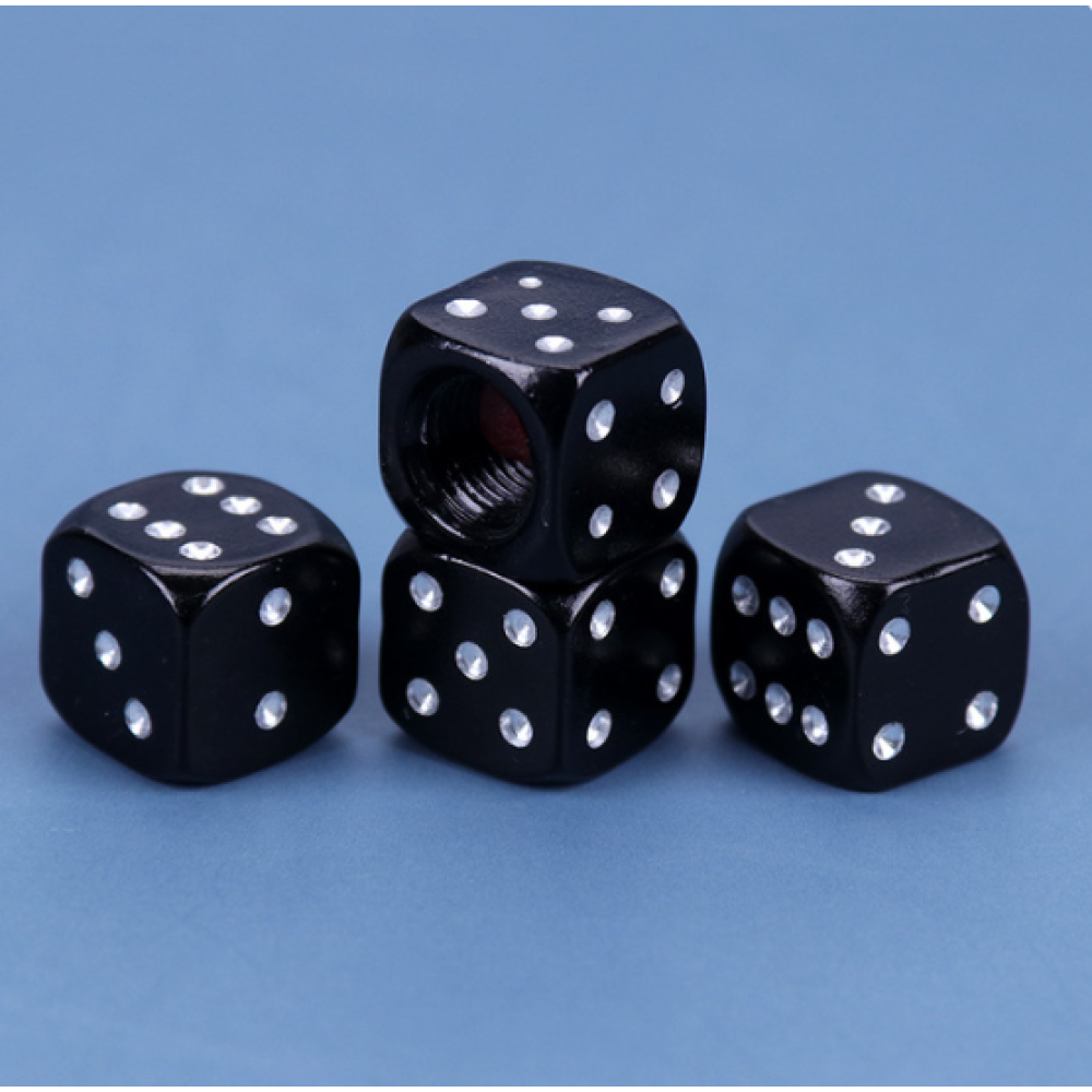 čepičky ventilků kostky černé