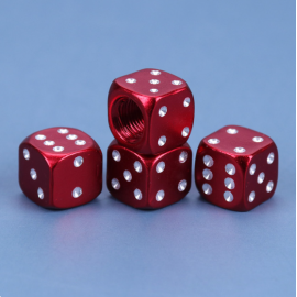 Čepičky ventilků kostky červené