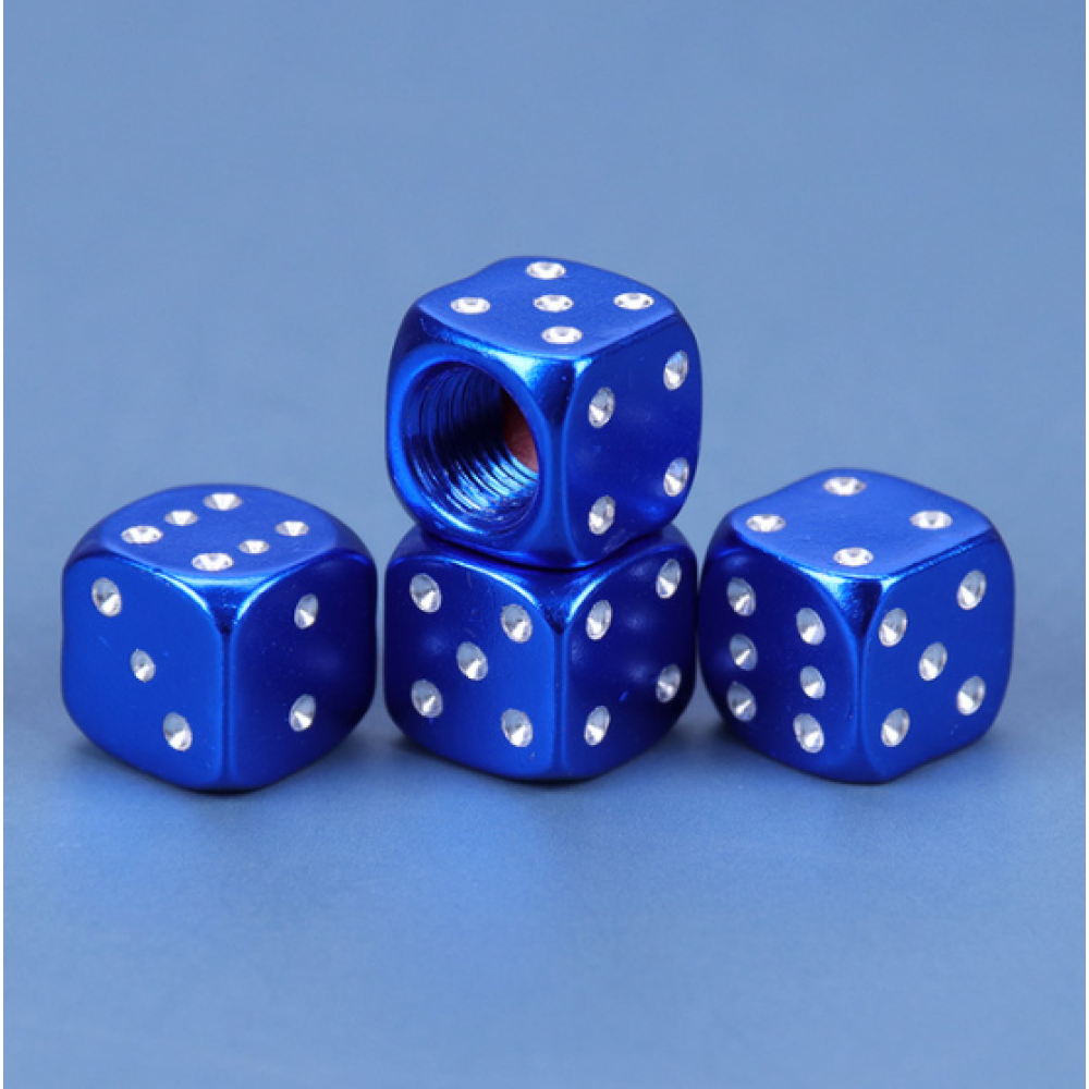 Čepičky ventilků kostky modré