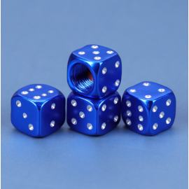 Čepičky ventilků kostky modré