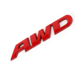 Znak AWD nápis červený