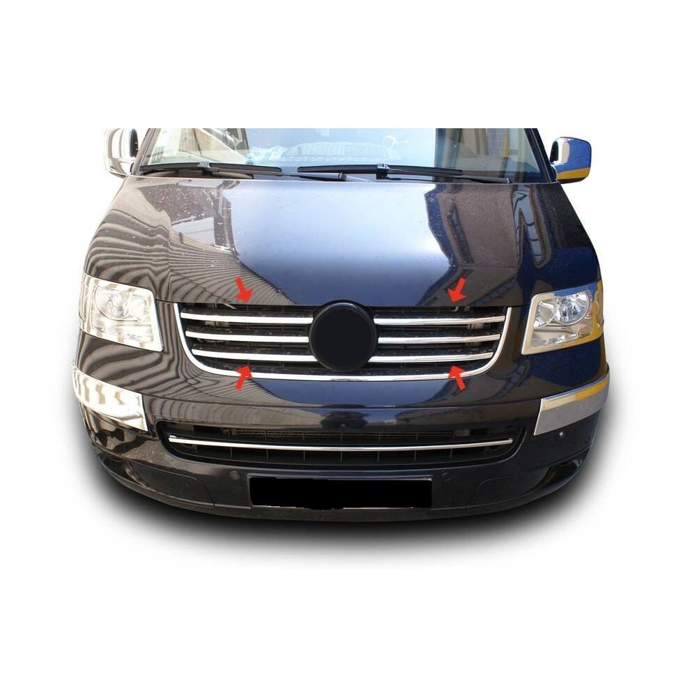 Ozdobné lišty do přední masky Volkswagen T5 Caravelle / Multivan2003 - 2010