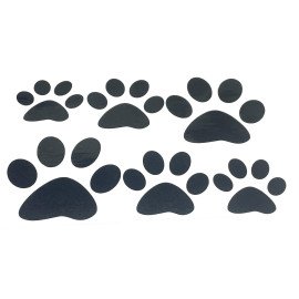 Samolepka tlapky 6ks Bílá