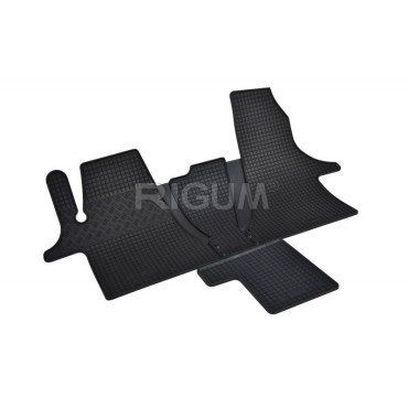 Autokoberce gumové Volkswagen T6.1 Transporter / Caravelle / Multivan 2m 2019- +TUNEL (4díl)