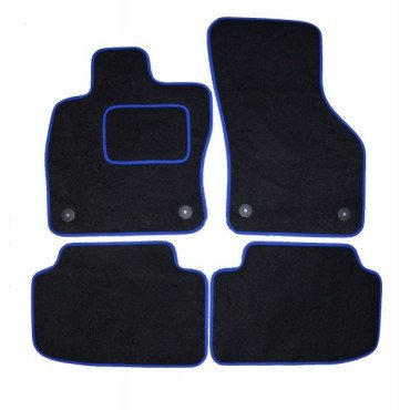 Textilní koberce pasující na Škoda Fabia IV od 2021- černo modré