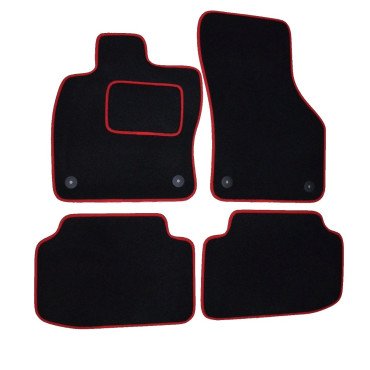 Textilní koberce Audi A1 od 2019- černo červené