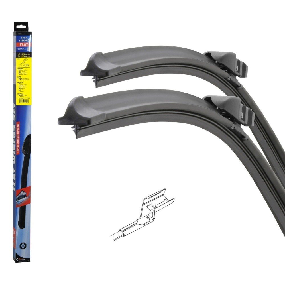 Stěrače FLAT SET (CUBE) 750+660mm Citroën C4 L r.v. 12/11 -
