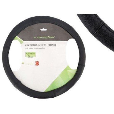 Potah volantu XL 42-44 cm pravá kůže - černá