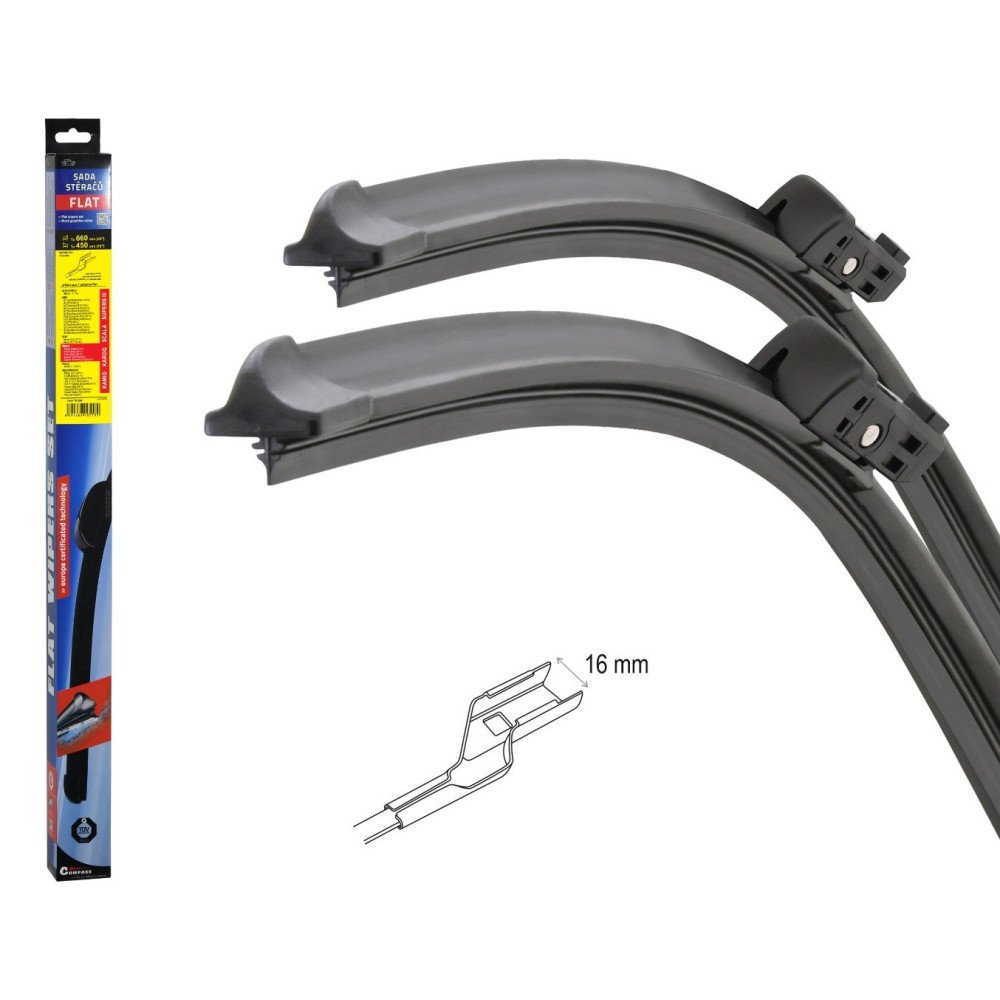 Stěrač FLAT SET (CUBE16) 660+450mm VW Arteon [3H7] od 03/17-