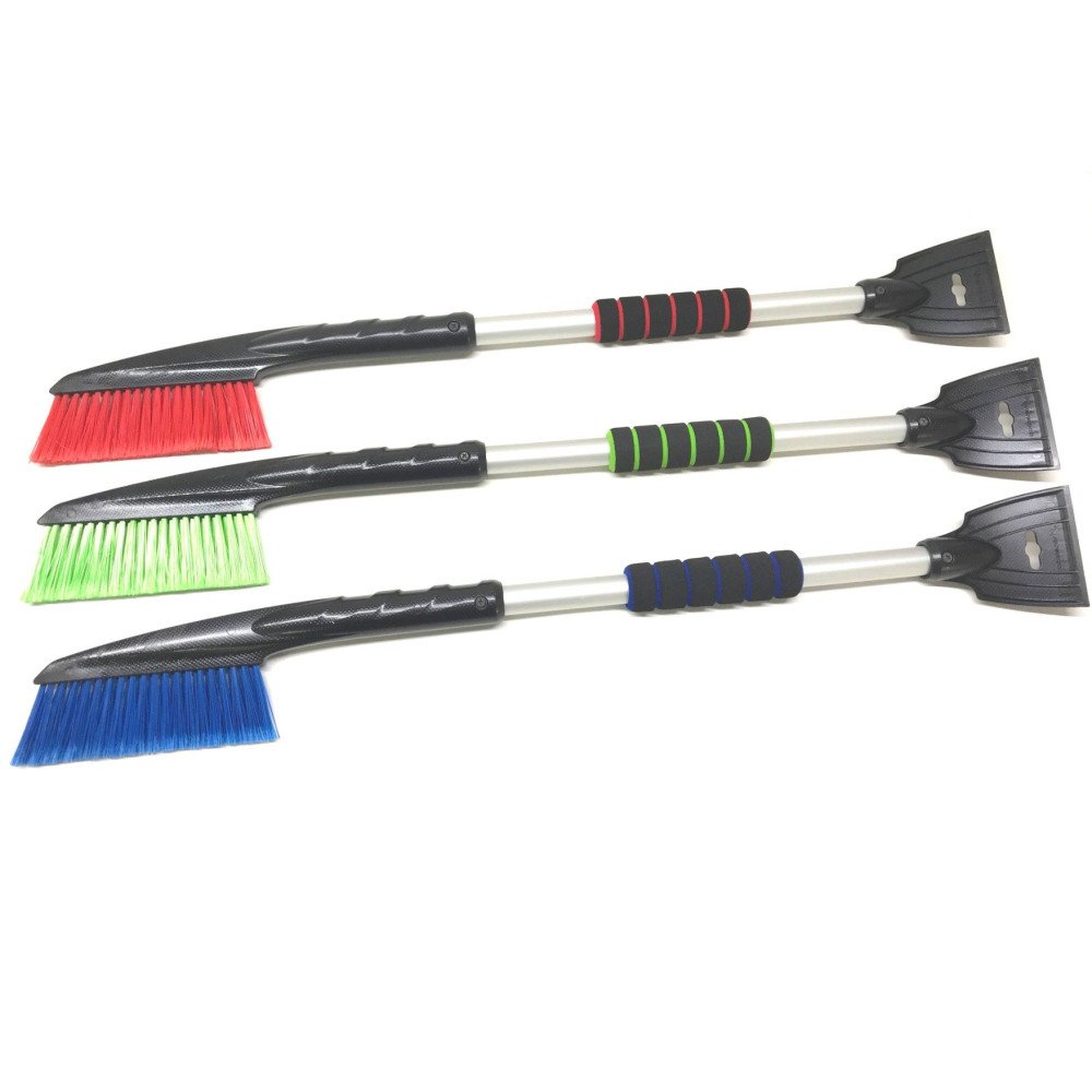 Škrabka na led s košťátkem modrá