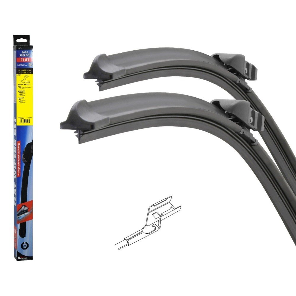 Stěrače FLAT SET (CUBE) 660+450mm Peugeot 508 05/2018-