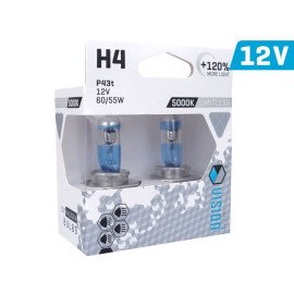 Žárovka H4 bílá 12V 60/55 W P43T U E4 +120 %