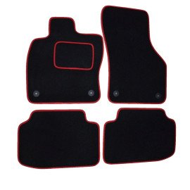 Textilní koberce pasující na  Škoda Octavia IV černo červené