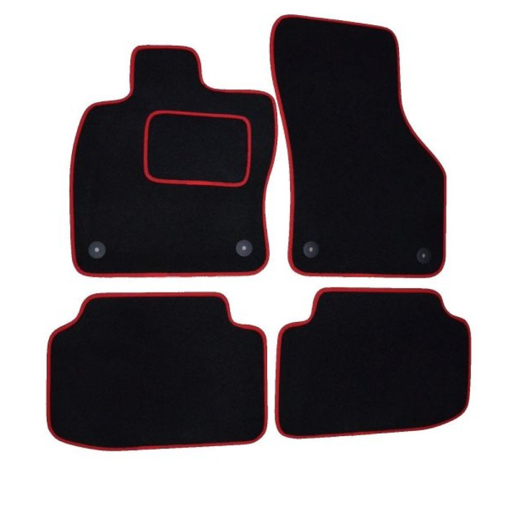 Textilní koberce pasující na Škoda Fabia III černo červené