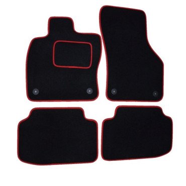 Textilní koberce pasující na Škoda Kodiaq černo červené 2017-