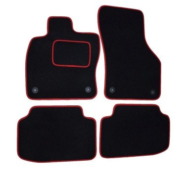 Textilní koberce Seat Ibiza r.v. 2008- černo červené
