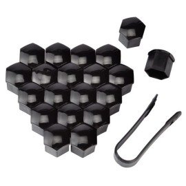 Krytka na kolový šroub černá 21 mm