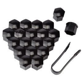 Krytka na kolový šroub černá 19 mm