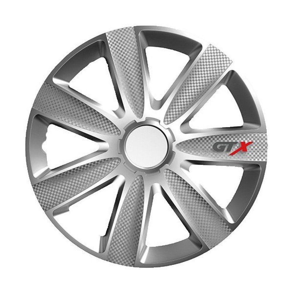 Poklice na kola 15" GTX carbon silver