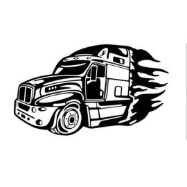 Samolepka Kamion - Truck - plameny