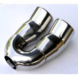 Koncovka výfuku dvojitá DTM nerez