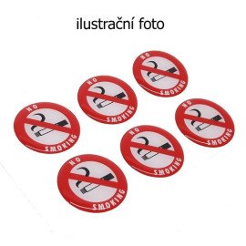 Samolepka zákaz kouření no smoking červená