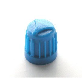 Čepička ventilku modrá plastová