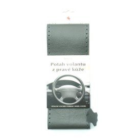 Kožený potah volantu Mária Cavallo tmavě šedý