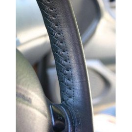 Kožený potah volantu Mária Cavallo tmavě šedý