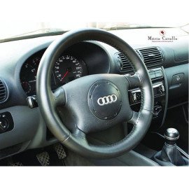 Kožený potah volantu Mária Cavallo tmavě šedý AX