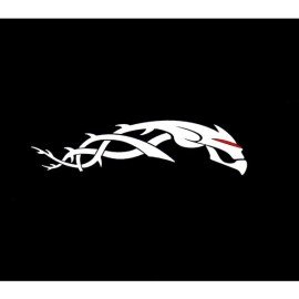 Samolepka lebka ostnatý drtát bílá 2 kusy