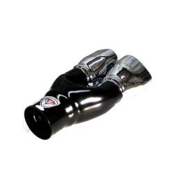 Koncovka výfuku dvojitá trojúhelník chrom